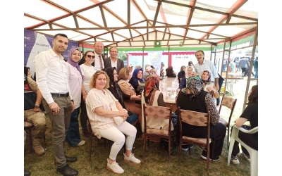 ÜYEMİZ YUKARICANBAZ KÖYÜ ÇADIRINA YOĞUN İLGİ