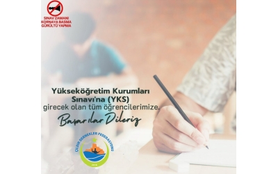 Yükseköğretim Kurumları Sınavı’nda Başarılar Dileriz.